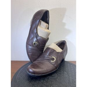 Clarks‎ Bendables Wish Trance Booties Sz 8M Brown Slip On Shoes Classic Women's